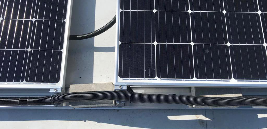 Solaranlage bei Frankfurt am Main Detail
