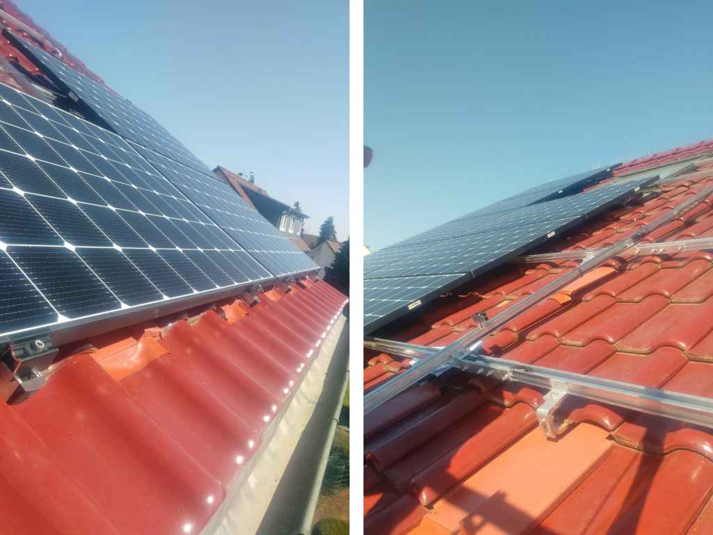 2 Fotos: Solaranlage in Frankfurt