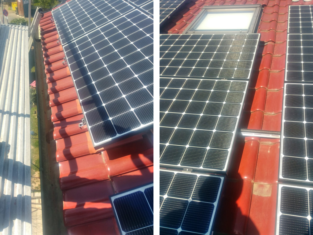 2 Fotos: Solaranlage in Frankfurt