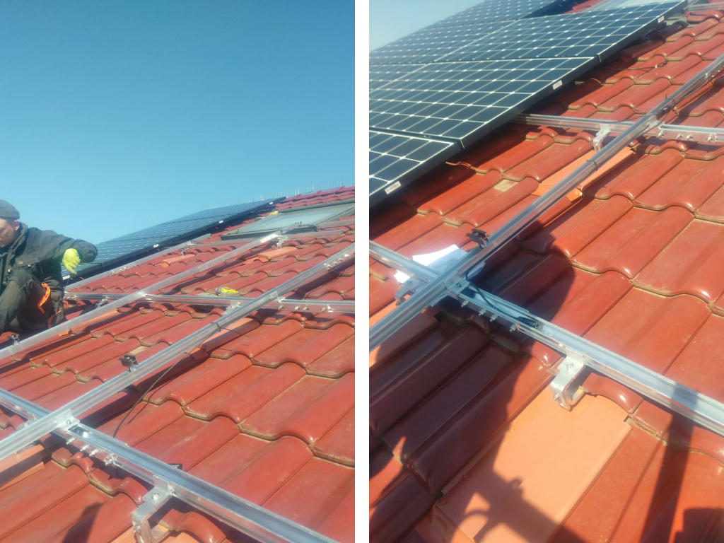 2 Fotos: Solaranlage in Frankfurt