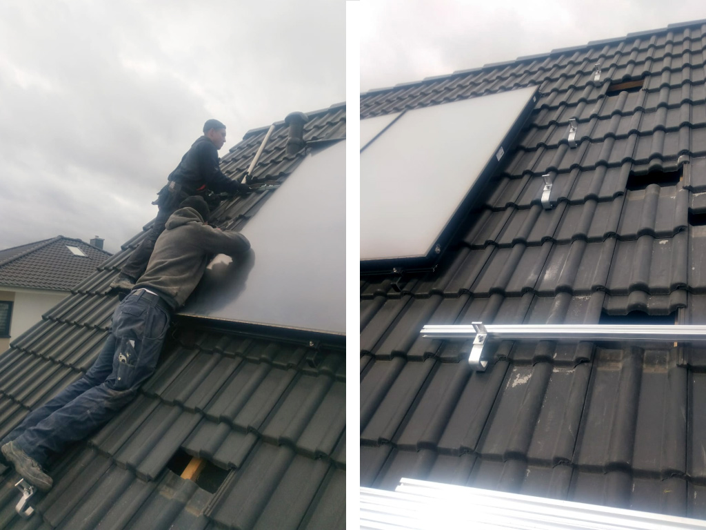 Fotos vom Bau der Solaranlage