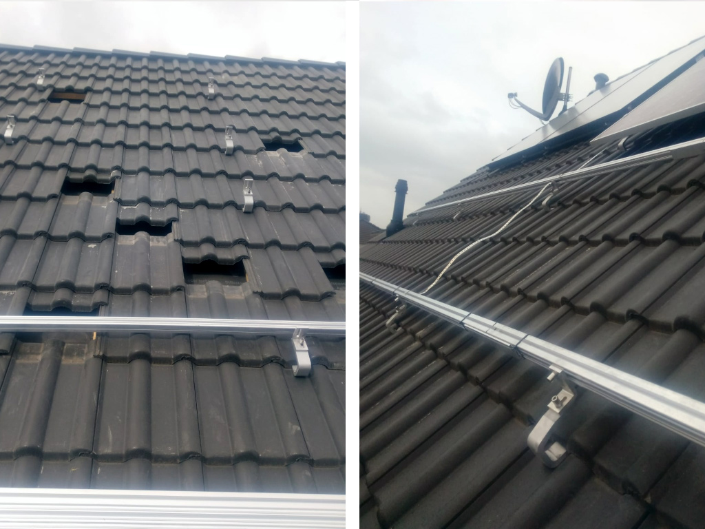 Fotos vom Bau der Solaranlage