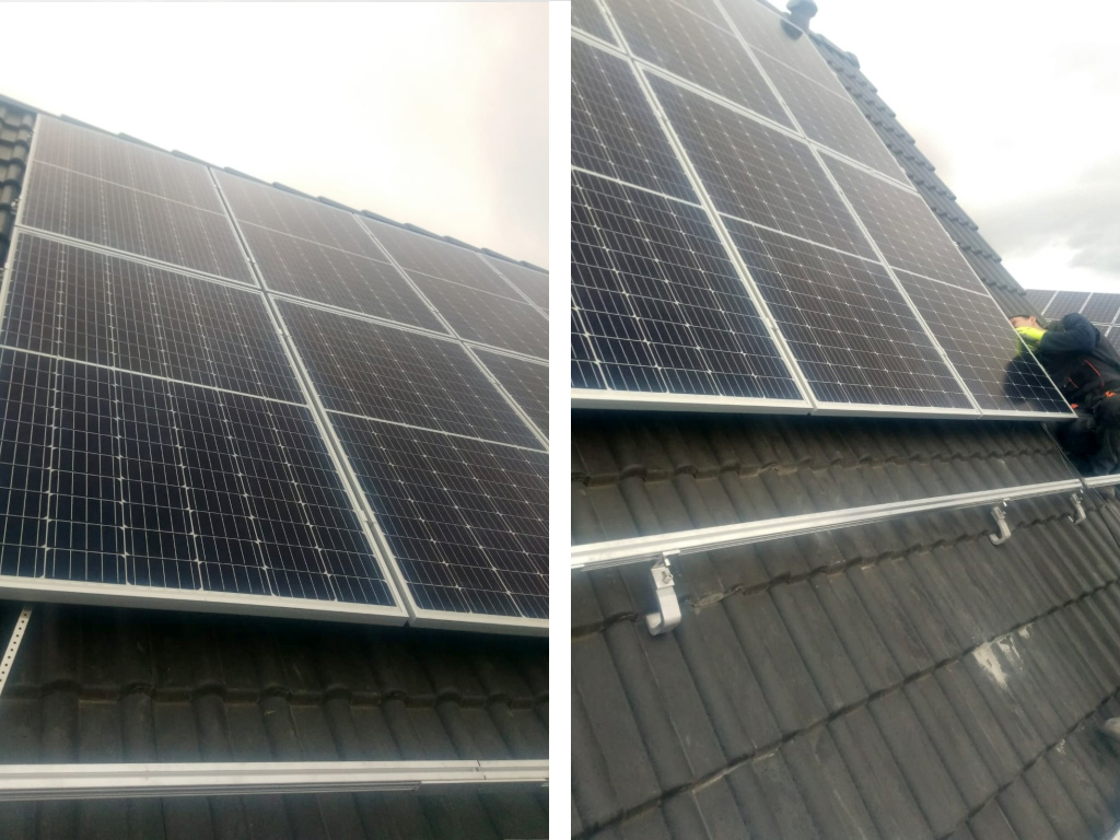Fotos vom Bau der Solaranlage