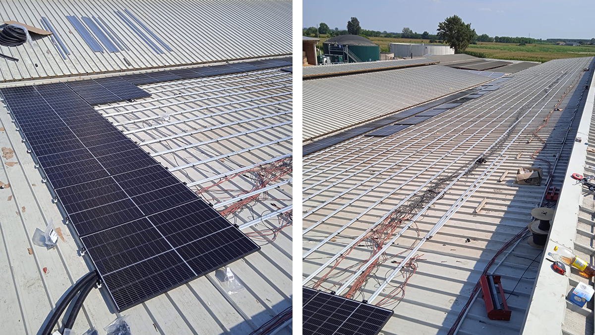 2 Fotos: Solaranlage in Italien