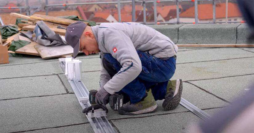 Solaranlage auf dem Altenheim der Stadt Reinheim in der Grabenstraße