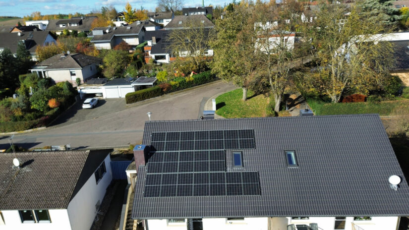 Solaranlage auf einer Doppelhaushälfte in Reinheim gebaut